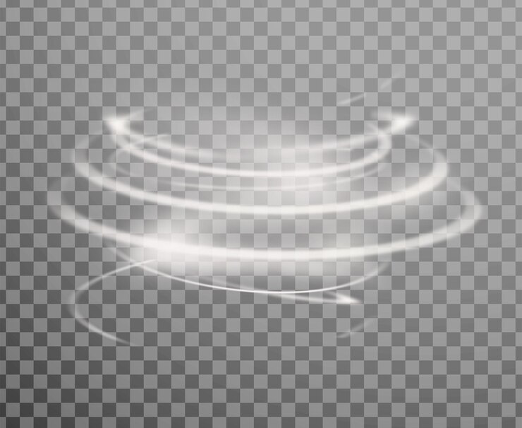 PSD realistic wind swirls vector with white color
