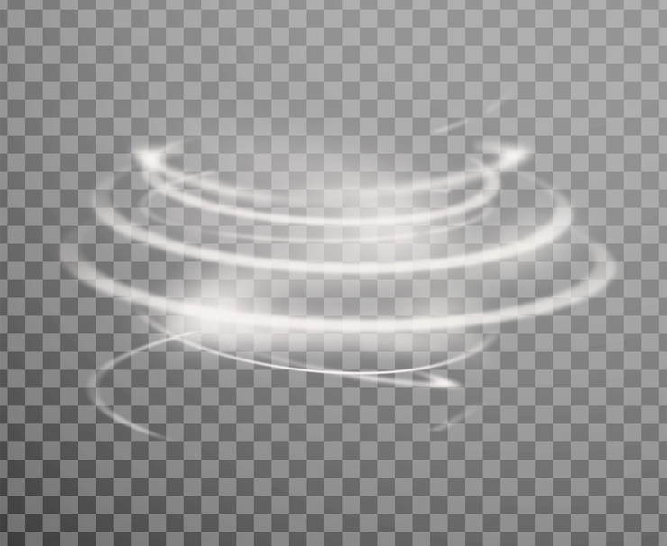 realistic wind swirls vector with white color