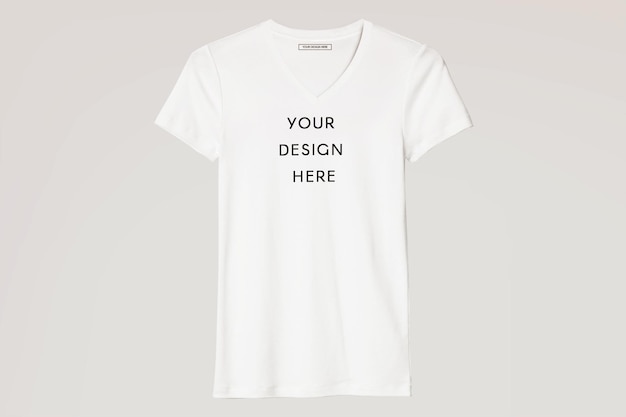 PSD realistic woman tshirt mockup