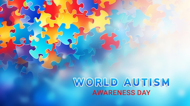 PSD realistic world autism awareness day background psd