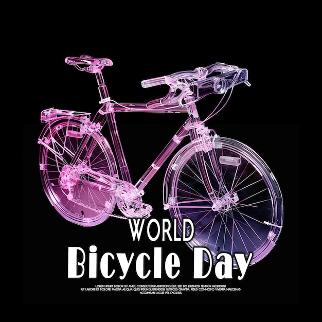 PSD realistic world car free day world bicycle day background