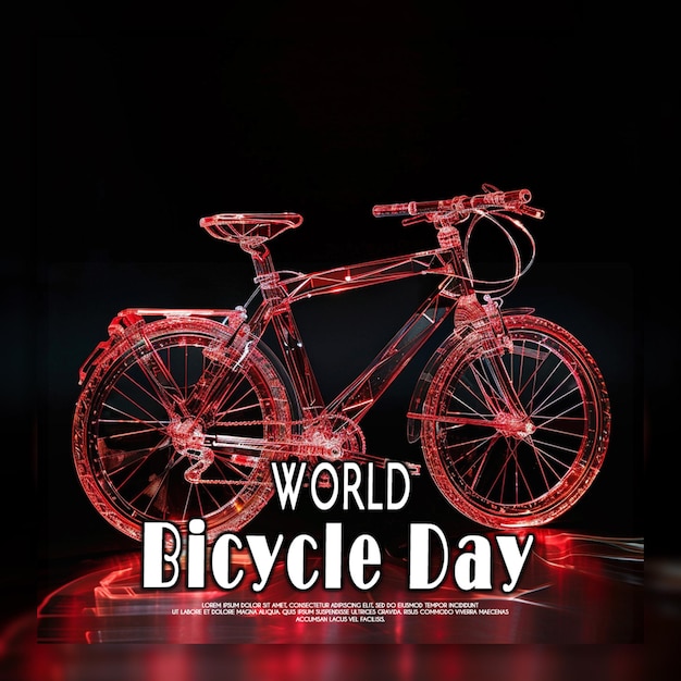 PSD realistic world car free day world bicycle day background