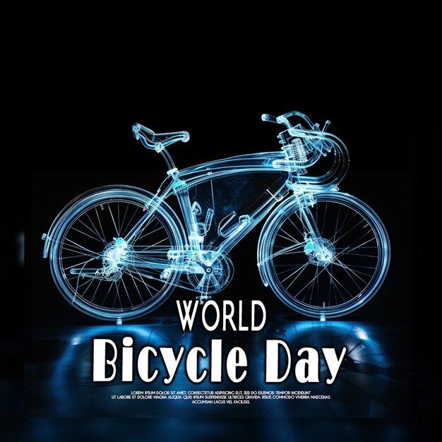 PSD realistic world car free day world bicycle day background