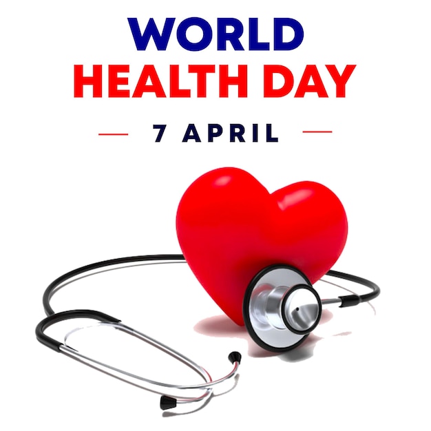 Realistic world health day post design illustration