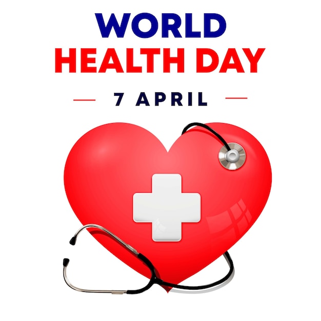 realistic world health day post design illustration