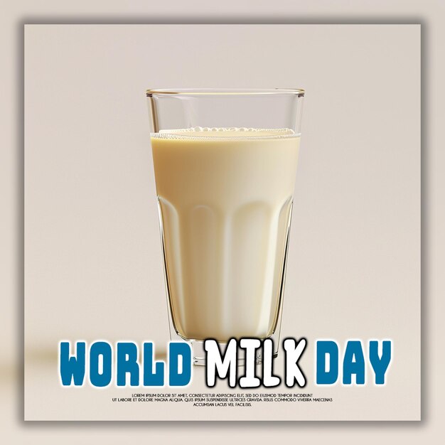 Realistic world milk day template background