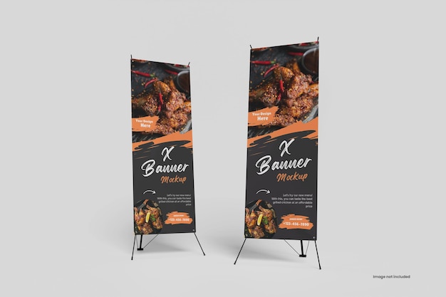 Realistic x banner mockup