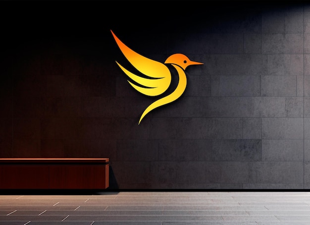 Realistisch 3D-logo mockup