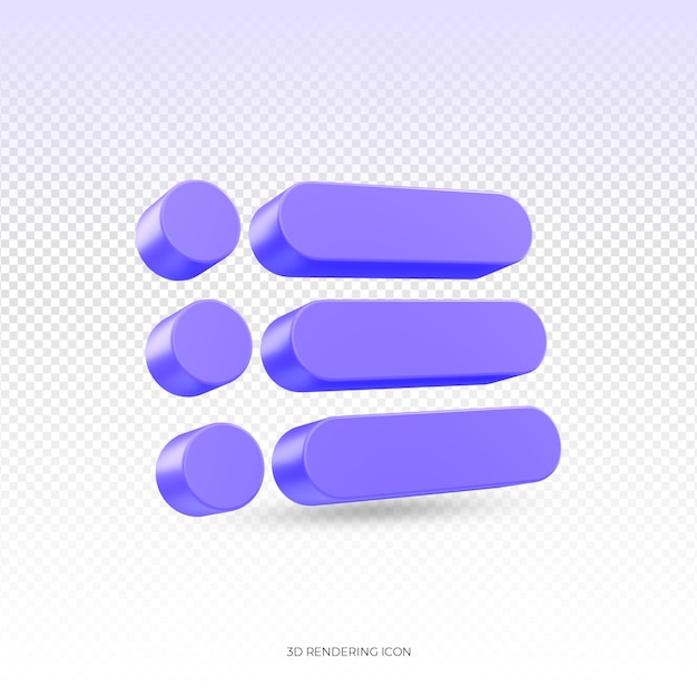 Realistisch 3D-menupictogram