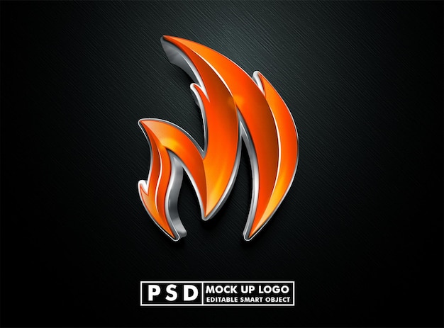 PSD realistisch 3d mock-up logo premium psd