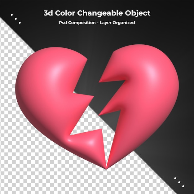 Realistisch 3d-ontwerppictogram hartsymbool liefde