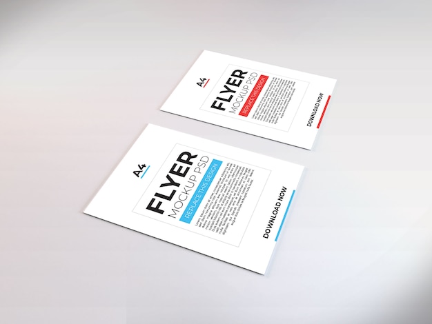 Realistisch a4-flyer-mockup