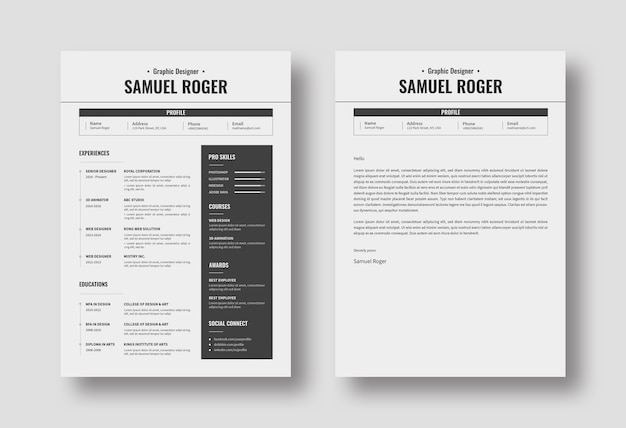 Realistisch cv-ontwerp