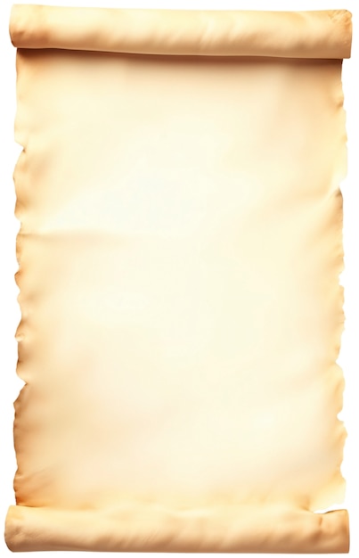 Realistisch gerold perkamentpapier geïsoleerd