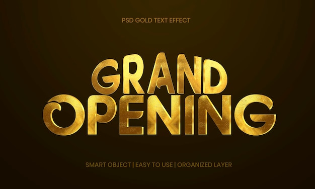 Realistisch goud PSD-teksteffectmodel