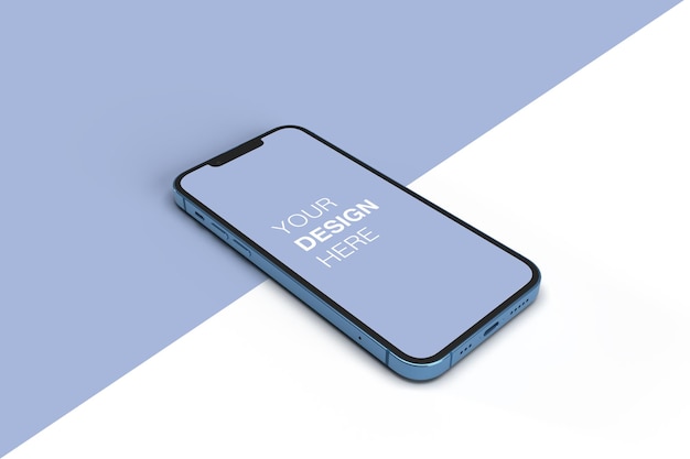 Realistisch Iphone 13-schermmodel met bewerkbare achtergrond