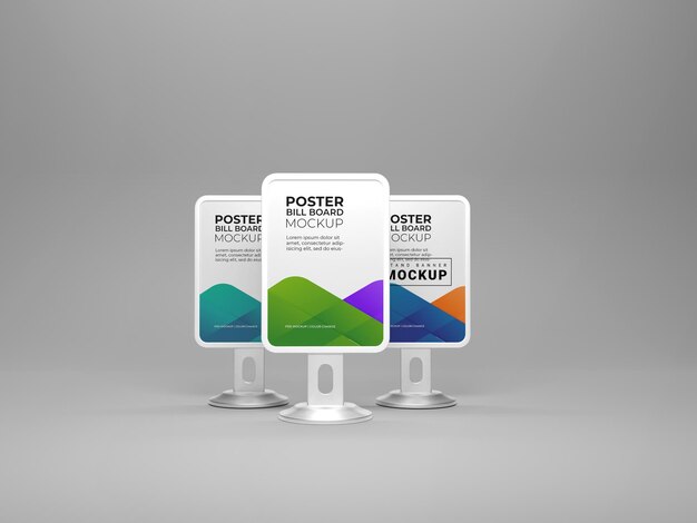 Realistisch lichtbak billboard poster mockup