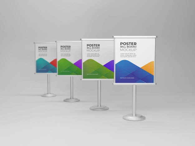 Realistisch lichtbak billboard poster mockup