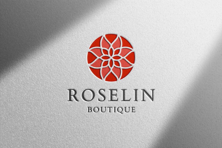 PSD realistisch logo mockup op wit papier