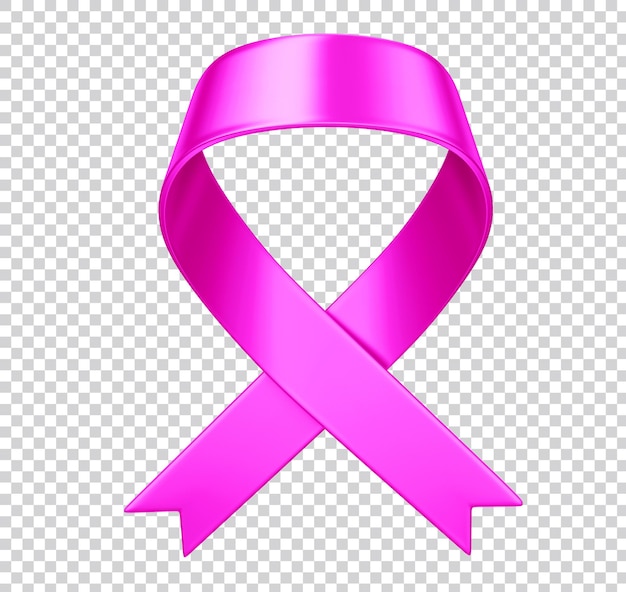 Realistisch medisch symbool voor de nationale bewustmakingsmaand voor borstkanker in oktober