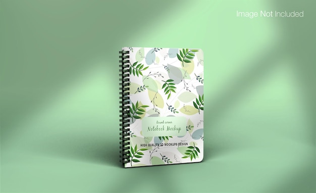 PSD realistisch mockup-ontwerp voor notebooks met ronde hoeken