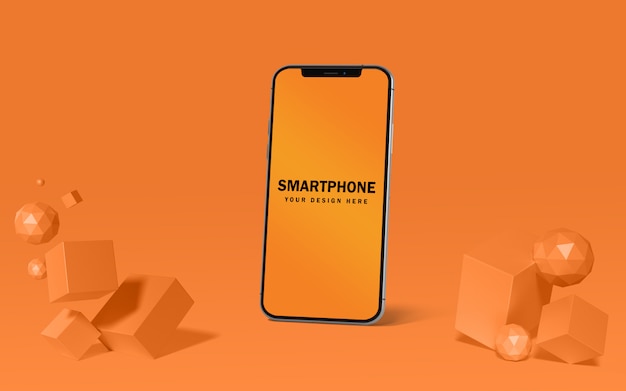 Realistisch mockup voor smartphonescherm Gratis Psd