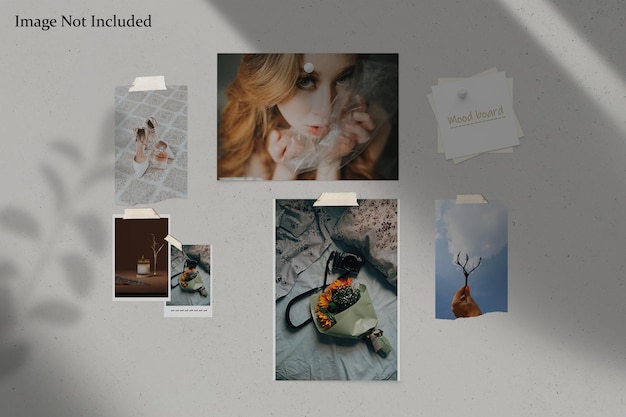 Realistisch moodboard-mockup