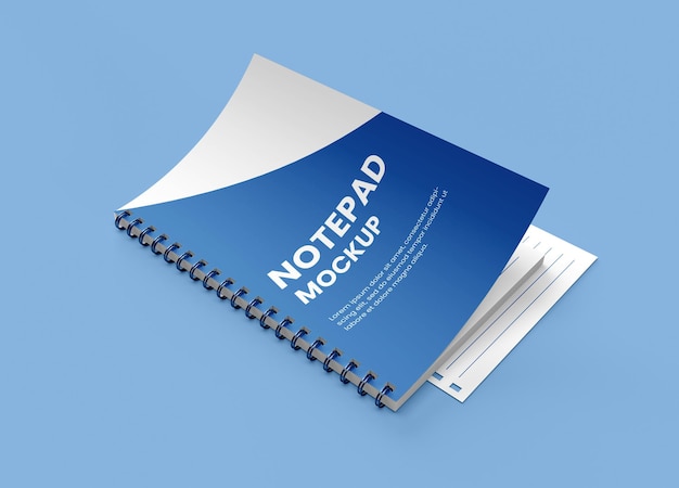 Realistisch notitieblok met harde kaft of notebookmodel mock