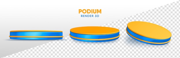 Realistisch podium in 3d-rendering