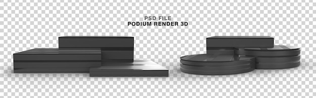 PSD realistisch podium in 3d-rendering