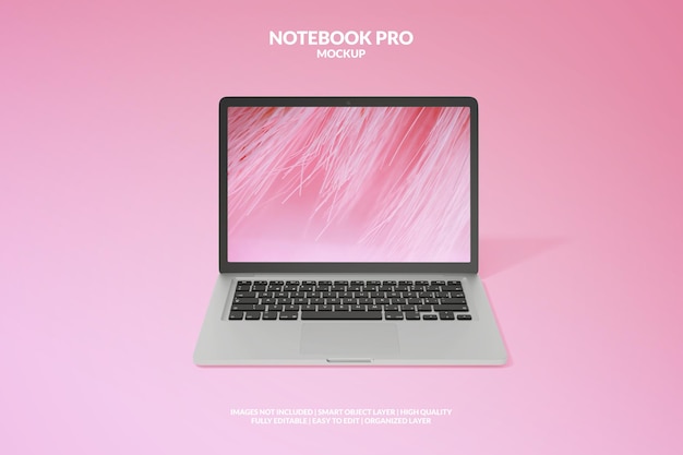 PSD realistisch premium notebook pro-model