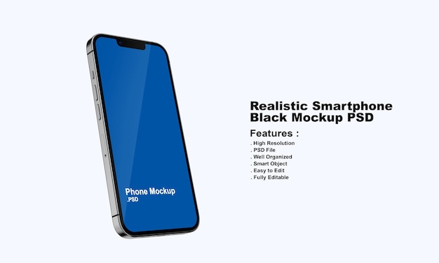 Realistisch premium zwart smartphonemodel