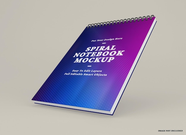 Realistisch spiraalvormig notebookmodel