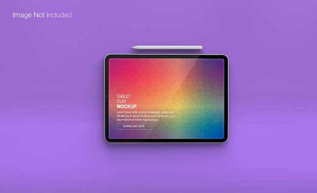 Realistisch tablet mockup ontwerp geïsoleerd render