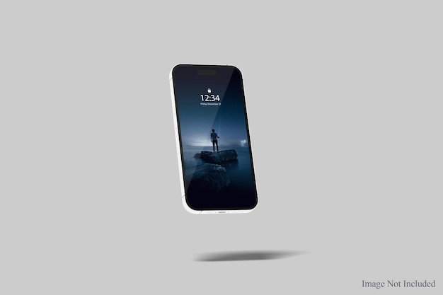 Realistisch telefoon 14 pro max mockup-ontwerp