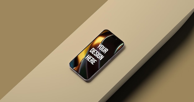PSD realistisch vooraanzicht smartphone mockup mobiel