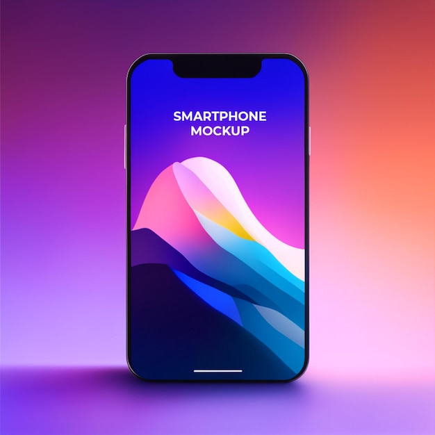 PSD realistisch vooraanzicht smartphone mockup mobiele iphone