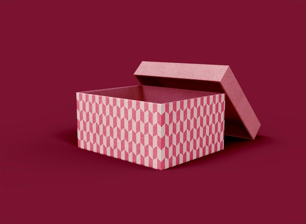 Realistische 3d-kubus box design template