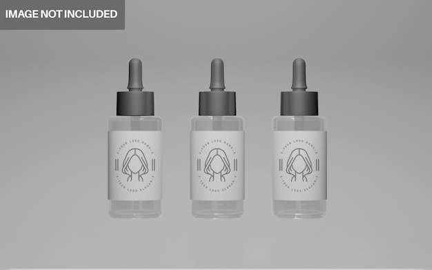 Realistische 3d-ontwerp cosmetische mockup-set