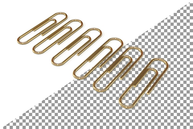 PSD realistische 3d-paperclipweergave, 3d-illustratie van hoge kwaliteit