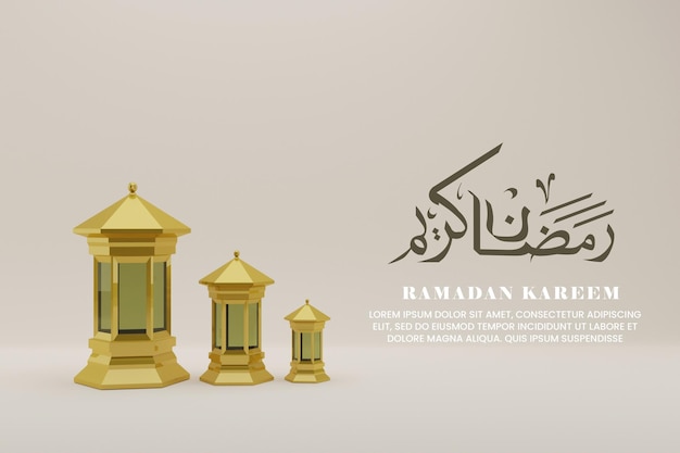 Realistische 3D-ramadan-display-podium social media-postsjabloon