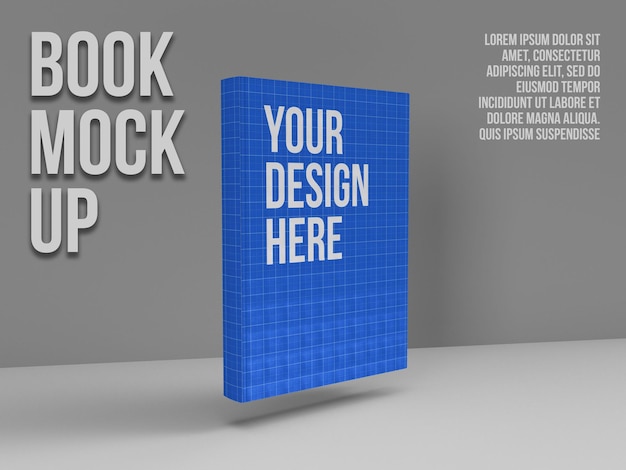 realistische 3d render boek mockup met effen achtergrond