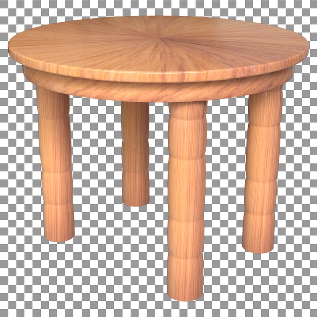 PSD realistische 3d ronde koffietafel of theetafel