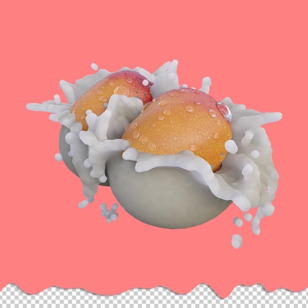 Realistische 3D-weergave van Red Mango Fruit het beste voor commerciële en ontwerpdoeleinden
