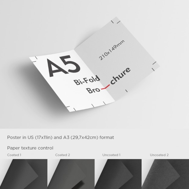 Realistische a5 brochure presentatie