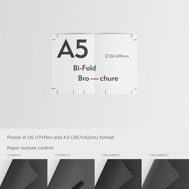 Realistische a5 flyer presentatie