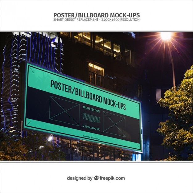 PSD realistische billboard mockup