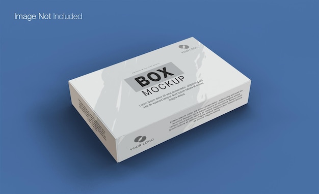 Realistische close-up op doos mockup ontwerp geïsoleerd render