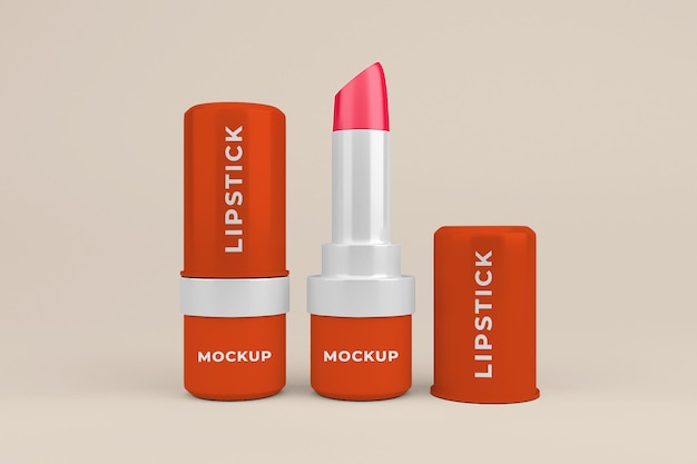 PSD realistische cosmetica lippenstift mockup