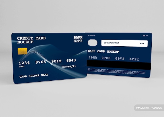 Realistische creditcard mockup ontwerp geïsoleerd